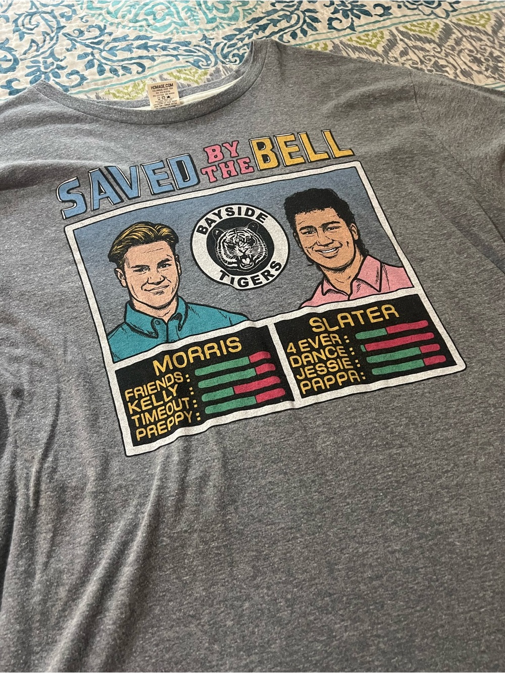 HOMAGE Saved by the Bell Graphic Tee - Gray